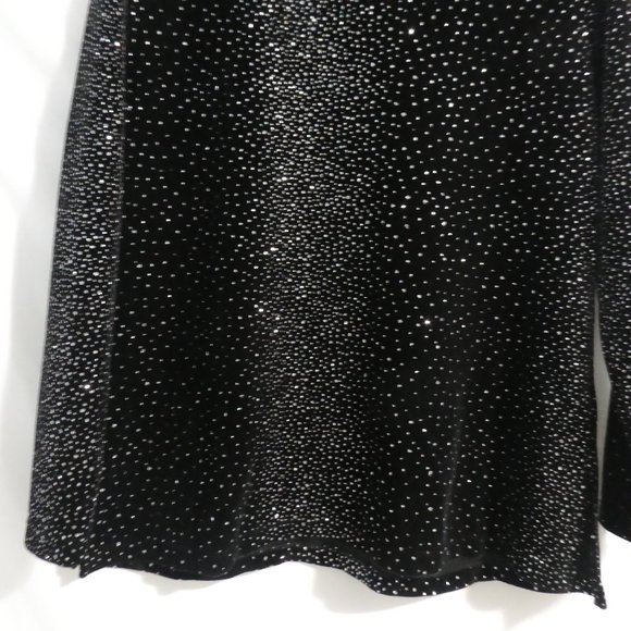 NOTATIONS | medium | Stunning Black Velour Glittery Long Sleeve Top | NWOT - Picture 14 of 15